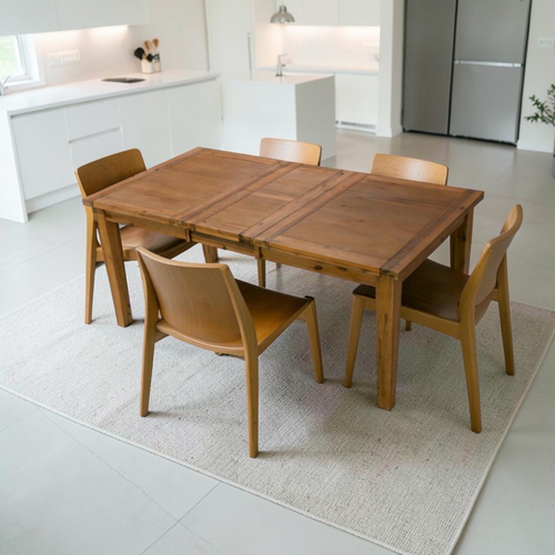 Beachcrest Home Cumbria Aspen Extension Dining Table with Butterfly Leaf, Antique Natural, image 1