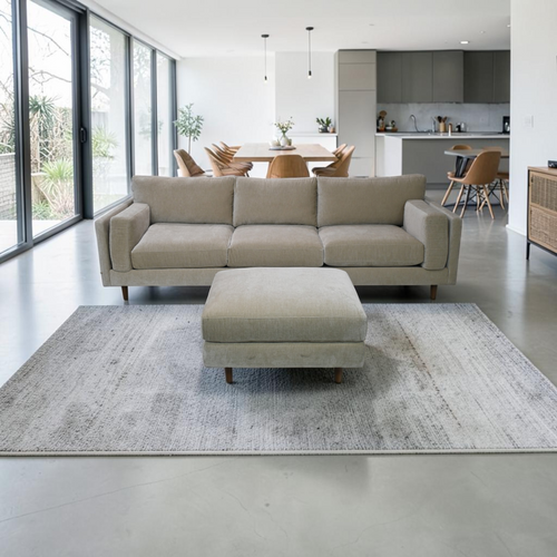 Benchmade Modern Skinny Fat Sofa with Ottoman - Como Tan, image 1