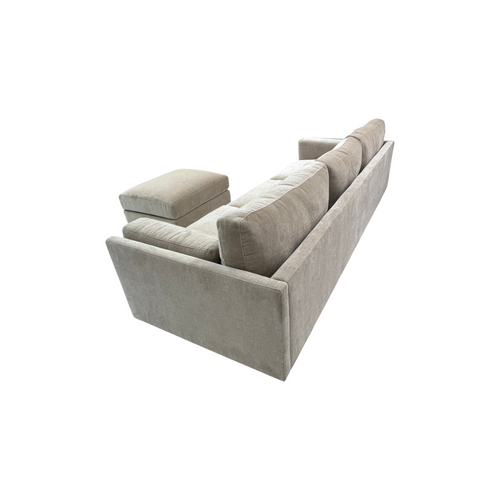 Benchmade Modern Skinny Fat Sofa with Ottoman - Como Tan, image 6
