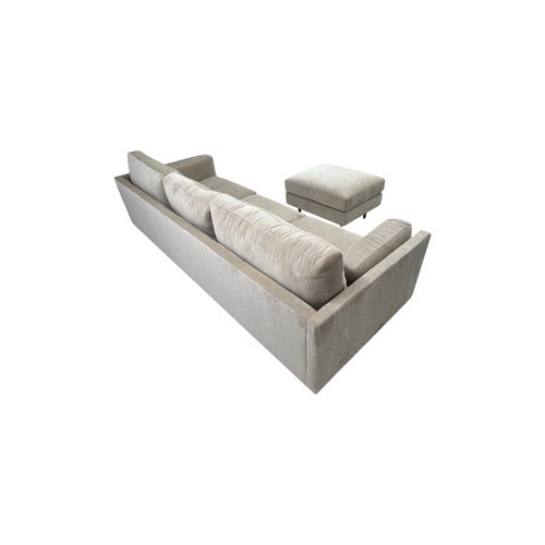 Benchmade Modern Skinny Fat Sofa with Ottoman - Como Tan, image 7