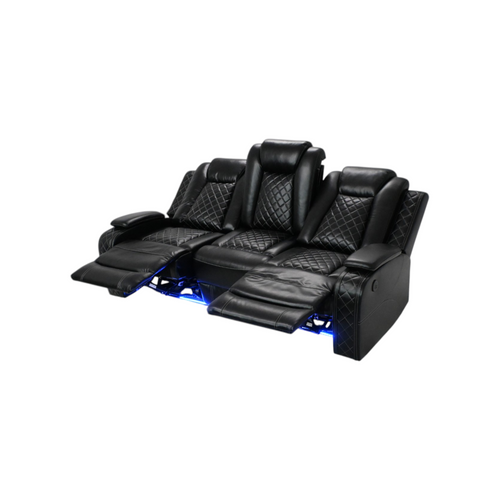 Wade Logan Carmeron Movie Theater Recliner Set With LED Light, image 10