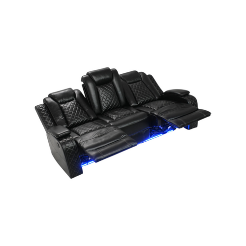 Wade Logan Carmeron Movie Theater Recliner Set With LED Light, image 12