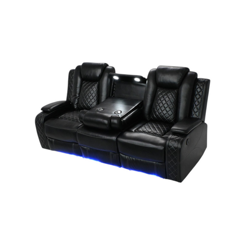 Wade Logan Carmeron Movie Theater Recliner Set With LED Light, image 7