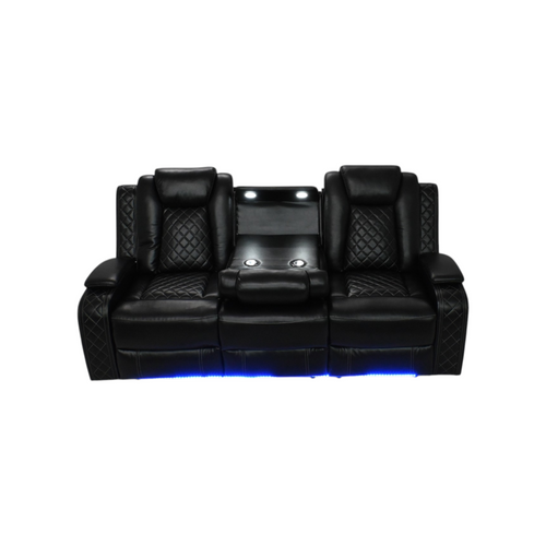 Wade Logan Carmeron Movie Theater Recliner Set With LED Light, image 8