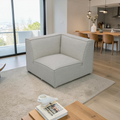 Castlery Jonathan Corner Couch - Performance Twill, Creamy White
