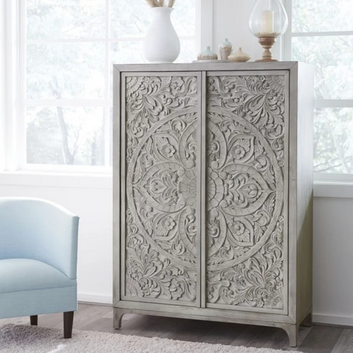 Bungalow Rose 2-Door Manufactured Wood Armoire, image 1
