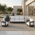 Joss & Main Frances 3 Piece Outdoor Seating Group With Sunbrella Cushions