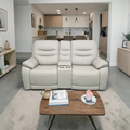 Latitude Run Kircho Genuine Cow Top Leather Pillow Top Arms Power Reclining Living Room Loveseat
