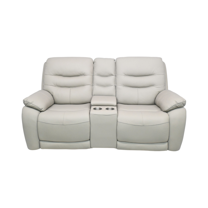 Latitude Run Kircho Genuine Cow Top Leather Pillow Top Arms Power Reclining Living Room Loveseat, image 2