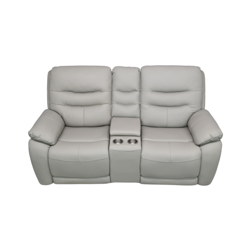 Latitude Run Kircho Genuine Cow Top Leather Pillow Top Arms Power Reclining Living Room Loveseat, image 3