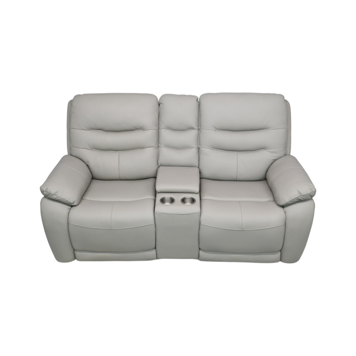 Latitude Run Kircho Genuine Cow Top Leather Pillow Top Arms Power Reclining Living Room Loveseat, image 3