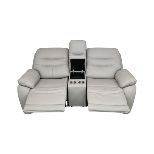 Latitude Run Kircho Genuine Cow Top Leather Pillow Top Arms Power Reclining Living Room Loveseat, image 9