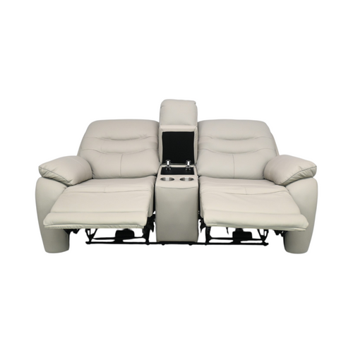 Latitude Run Kircho Genuine Cow Top Leather Pillow Top Arms Power Reclining Living Room Loveseat, image 11