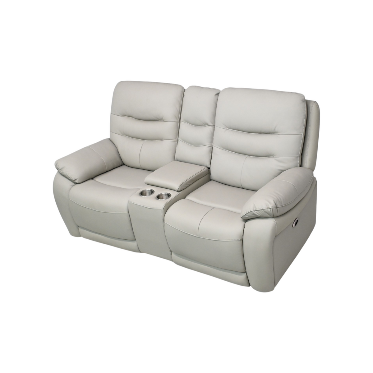 Latitude Run Kircho Genuine Cow Top Leather Pillow Top Arms Power Reclining Living Room Loveseat