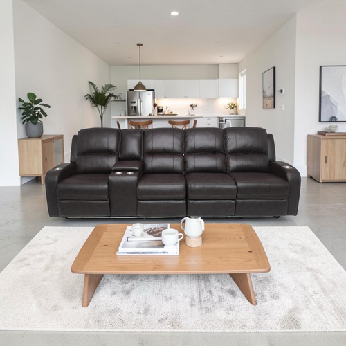 Orren Ellis Vardie Faux Leather Power Reclining Sectional, image 1