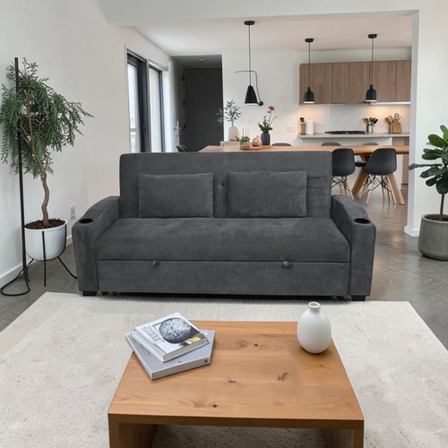 Ebern Designs Upholstered Convertible Sleeper Sofa, image 1