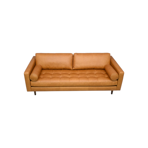 Poly & Bark Napa Full-Grain Genuine Italian Leather Sofa - Cognac Tan, image 4