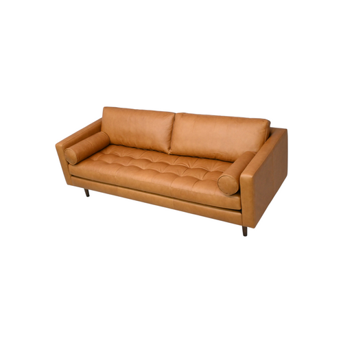 Poly & Bark Napa Full-Grain Genuine Italian Leather Sofa - Cognac Tan, image 3