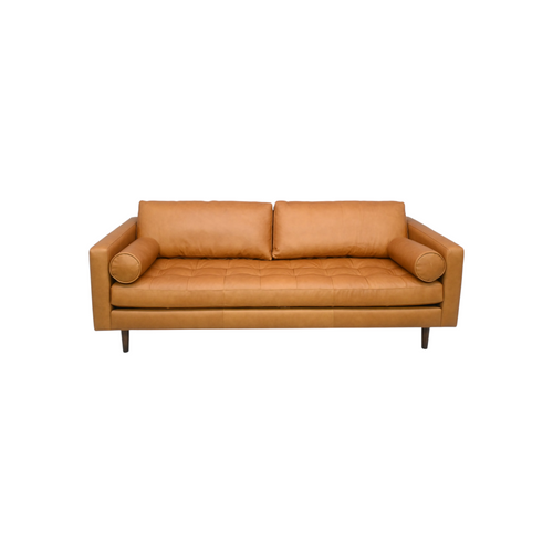 Poly & Bark Napa Full-Grain Genuine Italian Leather Sofa - Cognac Tan, image 2
