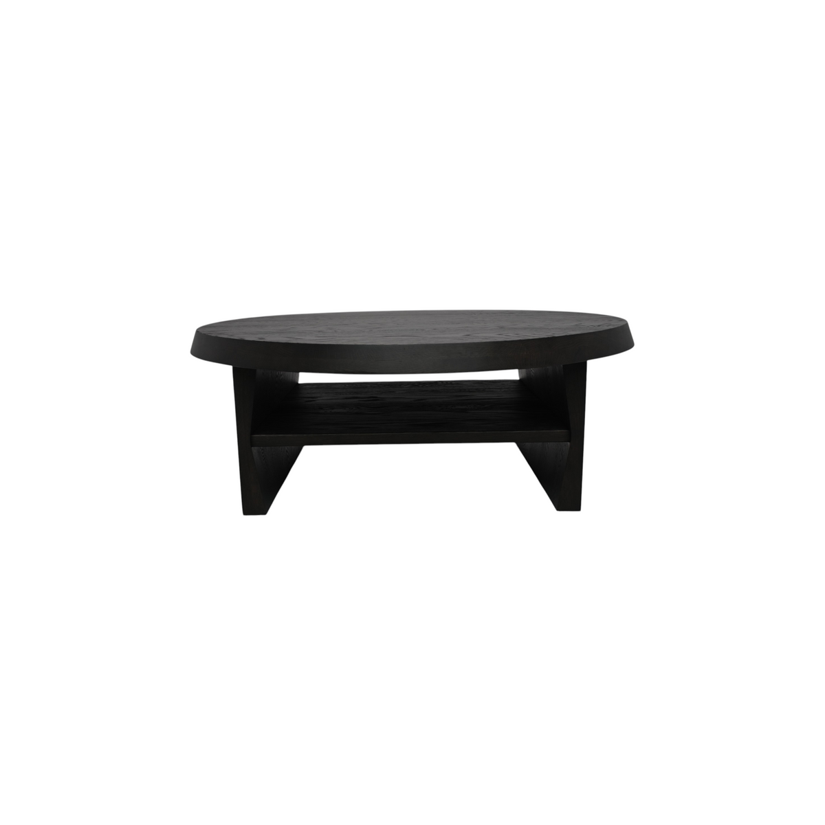 Kydeco Round Coffee Table - Dark Brown Oak