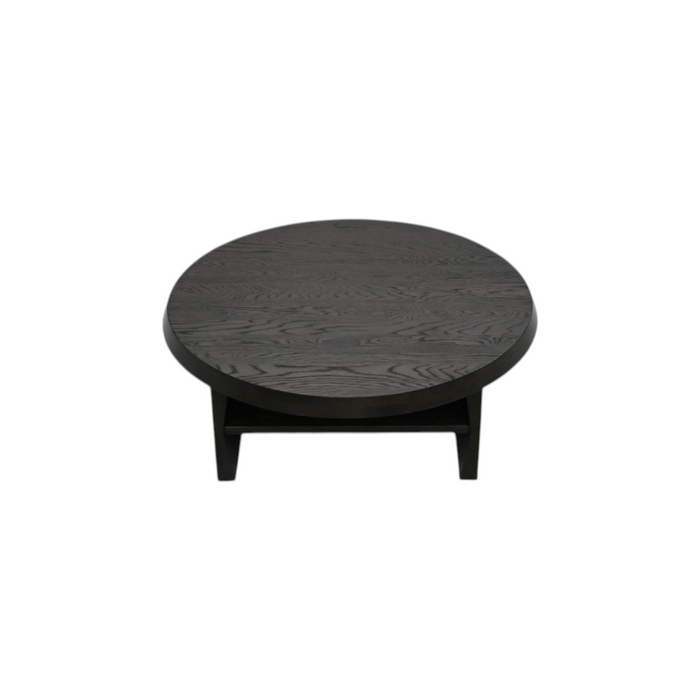 Kydeco Round Coffee Table - Dark Brown Oak, image 3
