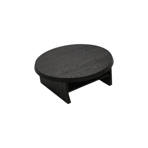 Kydeco Round Coffee Table - Dark Brown Oak, image 4