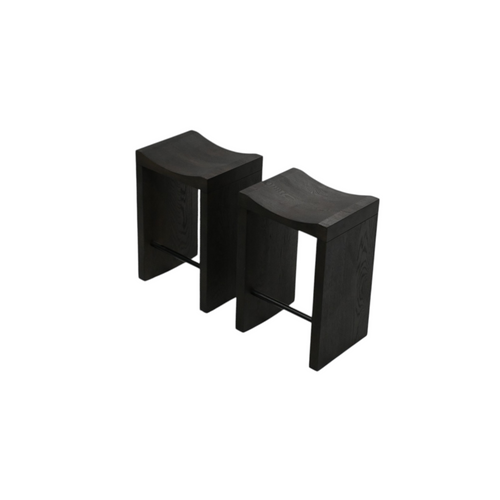 Kydeco Hollow Counter Stool Set of 2 - Dark Brown Oak, image 5