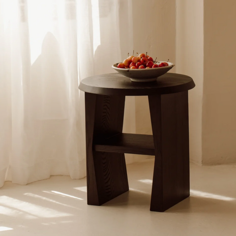 Kydeco Hetta Side Table - Dark Brown Oak