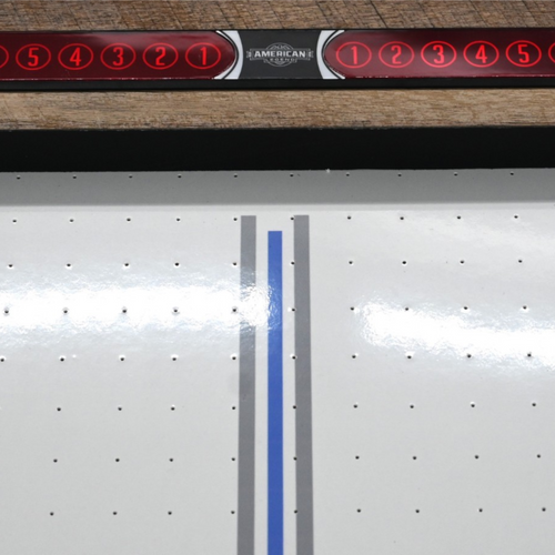 American Legend Kirkwood 84” Air Powered Hockey Table with Rustic Wood Finish, K-Shaped Legs and Modern Design, image 7
