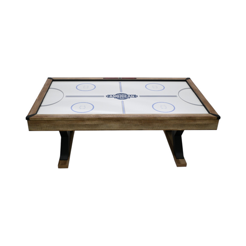 American Legend Kirkwood 84” Air Powered Hockey Table with Rustic Wood Finish, K-Shaped Legs and Modern Design, image 4
