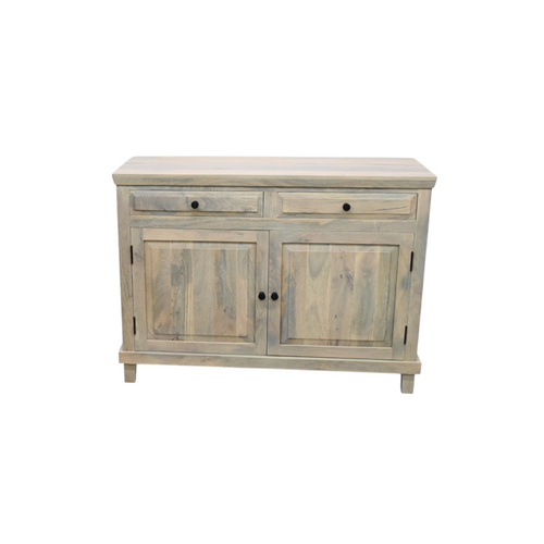 Dovetail Furniture Barett Solid Mango Wood 2-Door Sideboard with Drawers, Light Warm Wash, image 2