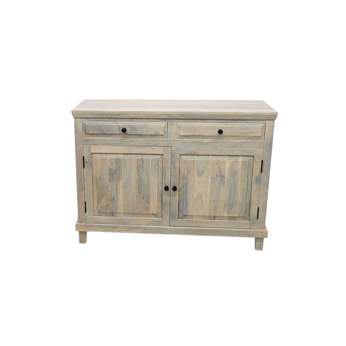Dovetail Furniture Barett Solid Mango Wood 2-Door Sideboard with Drawers, Light Warm Wash, image 2