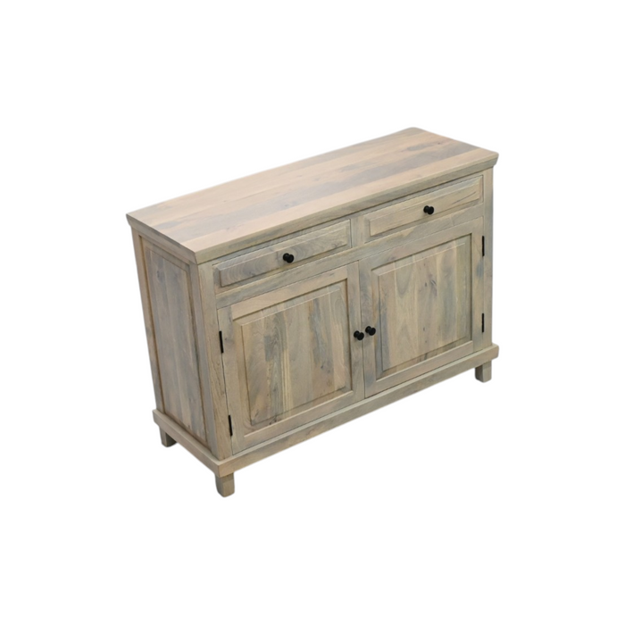 Dovetail Furniture Barett Solid Mango Wood 2-Door Sideboard with Drawers, Light Warm Wash, image 3