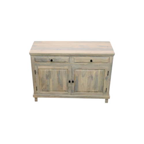 Dovetail Furniture Barett Solid Mango Wood 2-Door Sideboard with Drawers, Light Warm Wash, image 4
