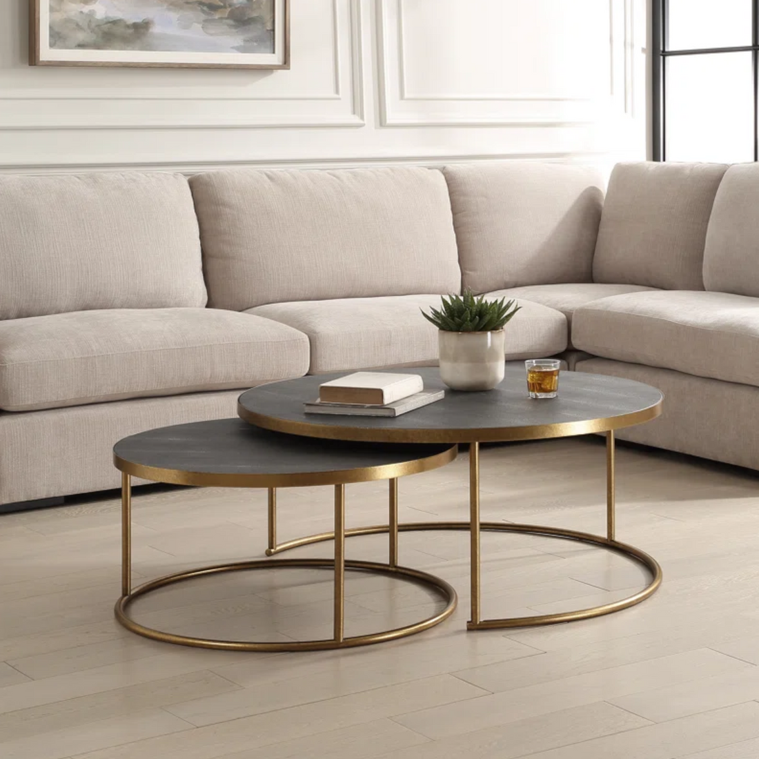 Mercer41 Rudin Gray Nesting Coffee Tables