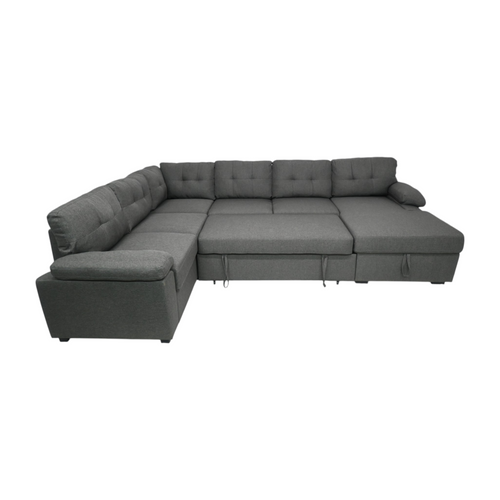 Latitude Run Aine Fabric Sectional Sleeper Sofa (Pull-Out Bed) With Storage Chaise, image 3