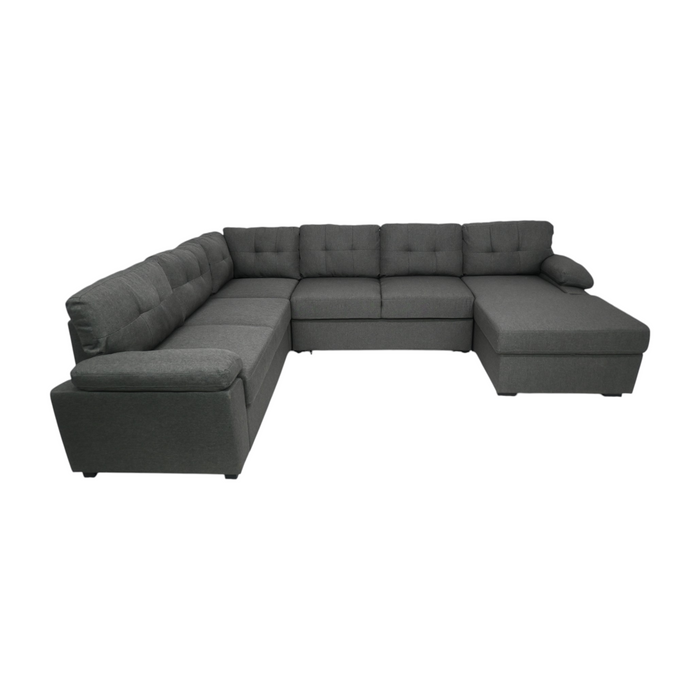 Latitude Run Aine Fabric Sectional Sleeper Sofa (Pull-Out Bed) With Storage Chaise, image 2