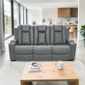 Ivy Bronx Tayeba Diamond Faux Leather Reclining Sofa