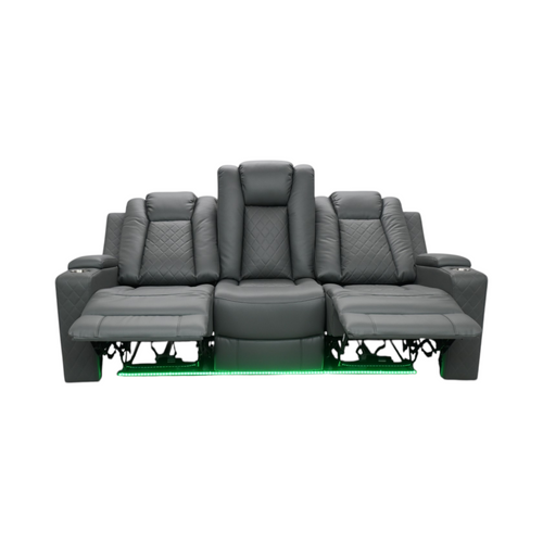 Ivy Bronx Tayeba Diamond Faux Leather Reclining Sofa, image 9