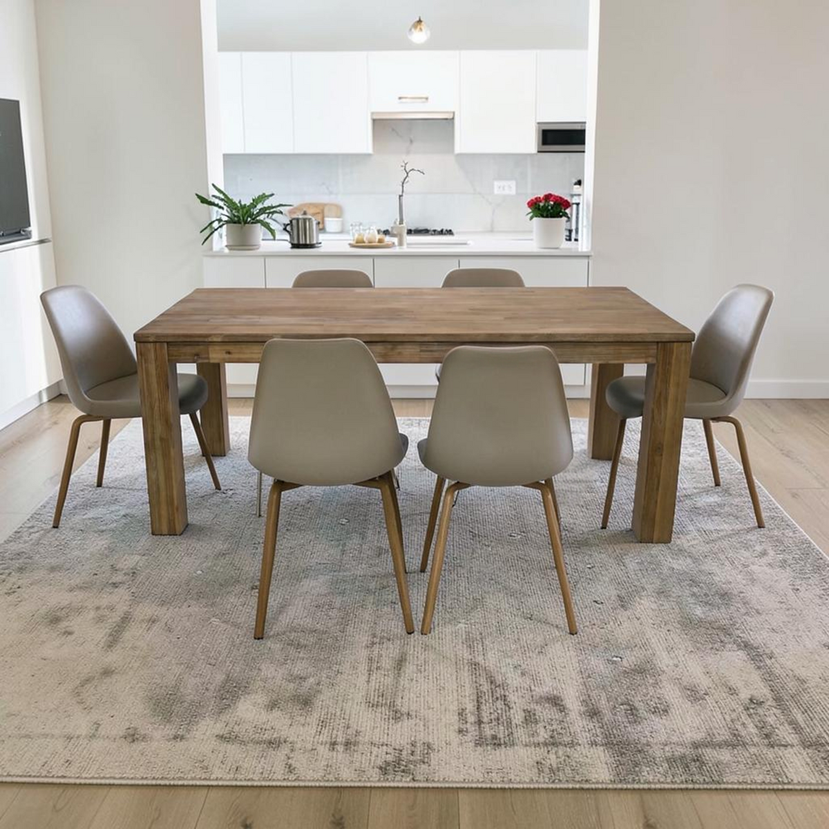 Ophelia & Co. Acacia Solid Wood Dining Table
