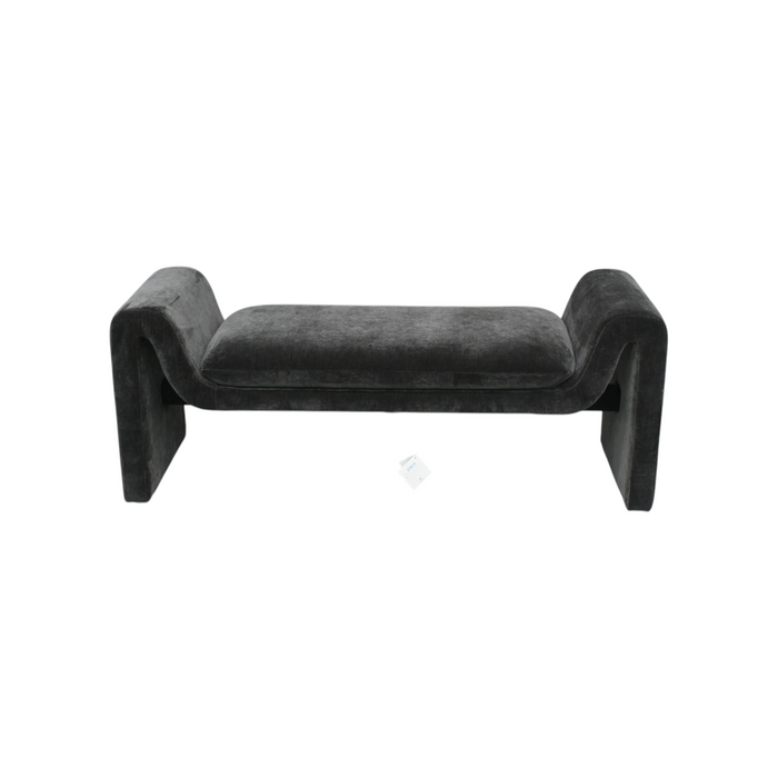 Uttermost Manson Modern Charcoal Bench, image 2