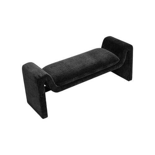 Uttermost Manson Modern Charcoal Bench, image 3