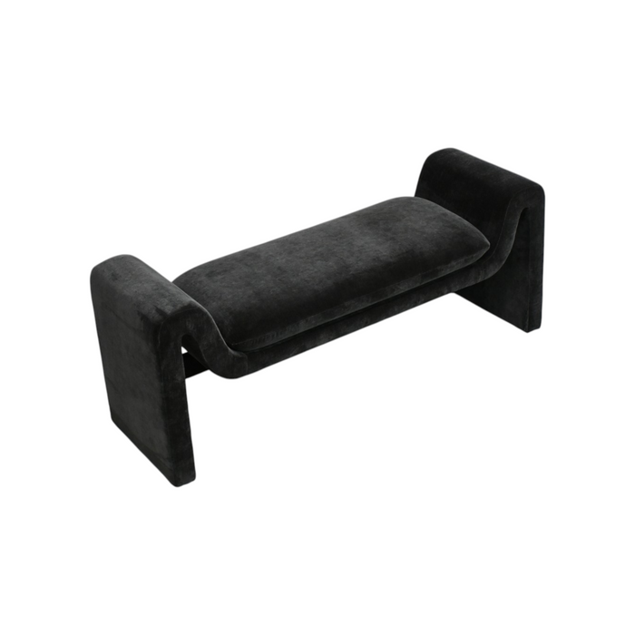 Uttermost Manson Modern Charcoal Bench, image 3