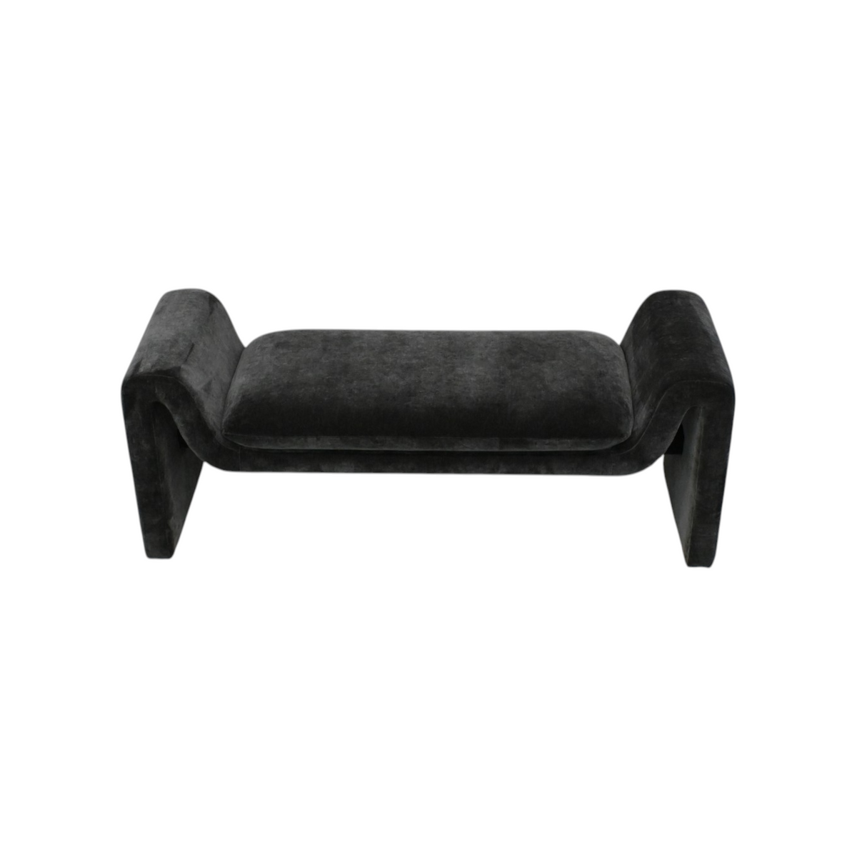 Uttermost Manson Modern Charcoal Bench