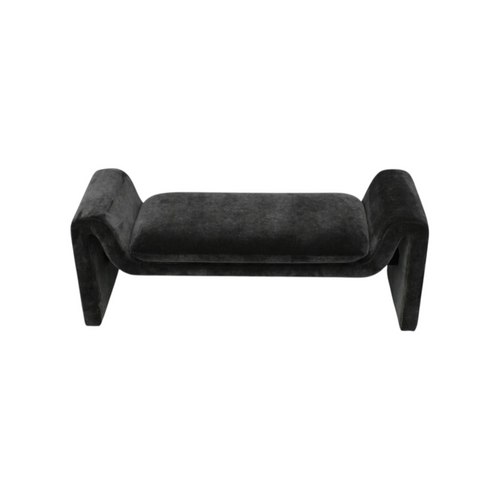 Uttermost Manson Modern Charcoal Bench, image 4