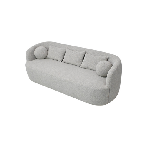 Wade Logan Theodore Modern Boucle Upholstered 3 Seat Sofa, image 2