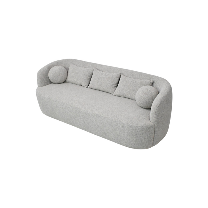 Wade Logan Theodore Modern Boucle Upholstered 3 Seat Sofa, image 2