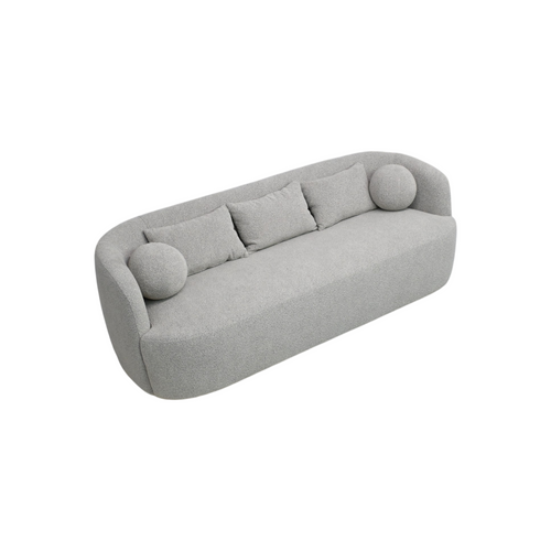 Wade Logan Theodore Modern Boucle Upholstered 3 Seat Sofa, image 4
