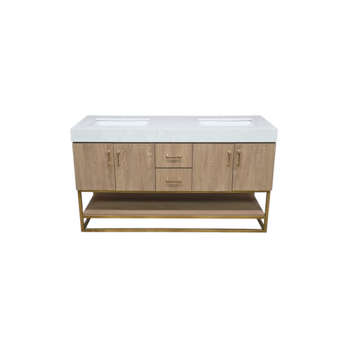 Vinnova Alistair Double Bathroom Vanity With Engineered Stone Top, image 2