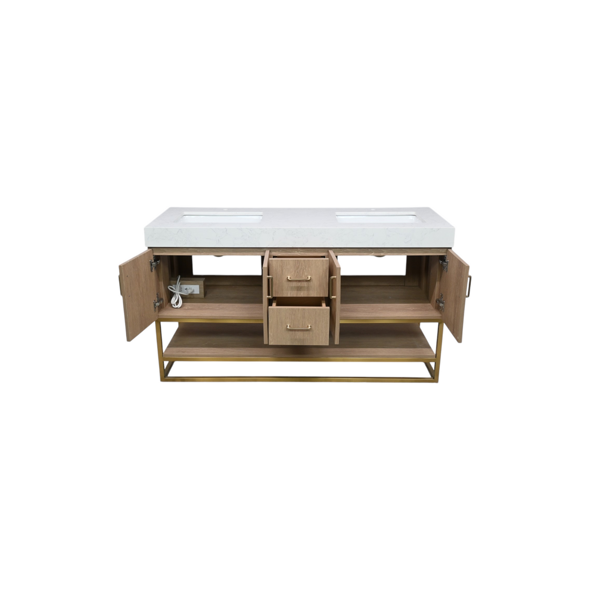 Vinnova Alistair Double Bathroom Vanity With Engineered Stone Top